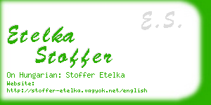 etelka stoffer business card